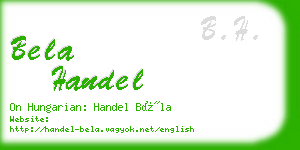 bela handel business card